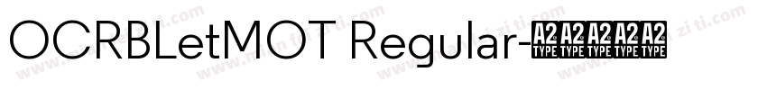 OCRBLetMOT Regular字体转换